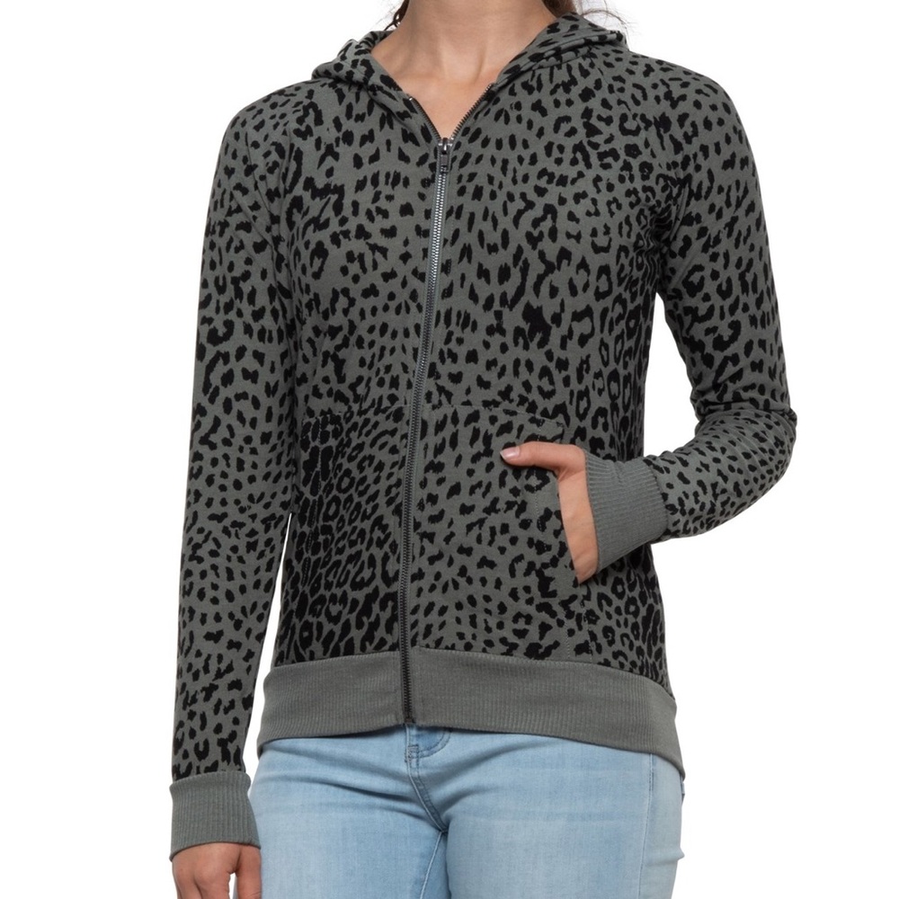 Chaser Leopard Zip Hoodie XS